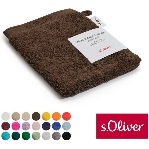 s.Oliver Waschhandschuh s.Oliver, Premium Qualität, 600 gr/m², auch als Sets erhältlich, Walkfrottier (1-St), große Farbauswahl, auch als Duschtuch, Handtuch, G