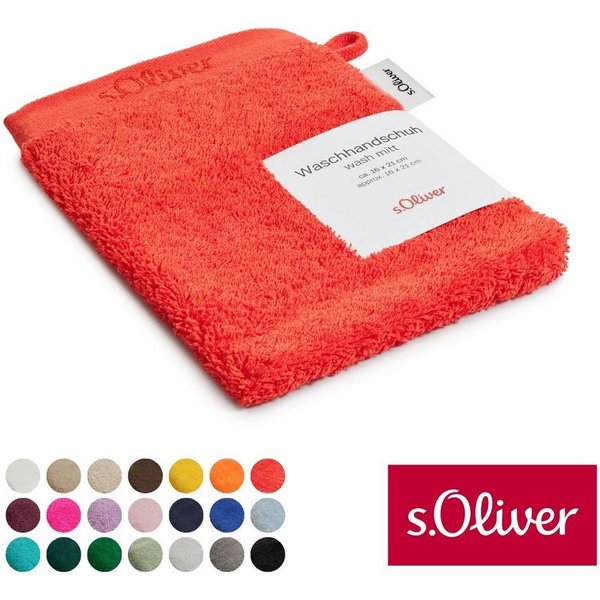 s.Oliver Waschhandschuh s.Oliver, Premium Qualität, 600 gr/m², auch als Sets erhältlich, Walkfrottier (1-St), große Farbauswahl, auch als Duschtuch, Handtuch, G