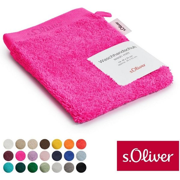 s.Oliver Waschhandschuh s.Oliver, Premium Qualität, 600 gr/m², auch als Sets erhältlich, Walkfrottier (1-St), große Farbauswahl, auch als Duschtuch, Handtuch, G