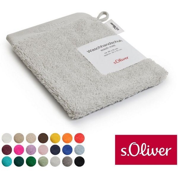 s.Oliver Waschhandschuh s.Oliver, Premium Qualität, 600 gr/m², auch als Sets erhältlich, Walkfrottier (1-St), große Farbauswahl, auch als Duschtuch, Handtuch, G