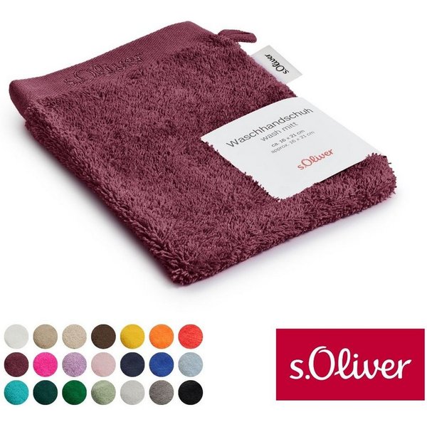 s.Oliver Waschhandschuh s.Oliver, Premium Qualität, 600 gr/m², auch als Sets erhältlich, Walkfrottier (1-St), große Farbauswahl, auch als Duschtuch, Handtuch, G