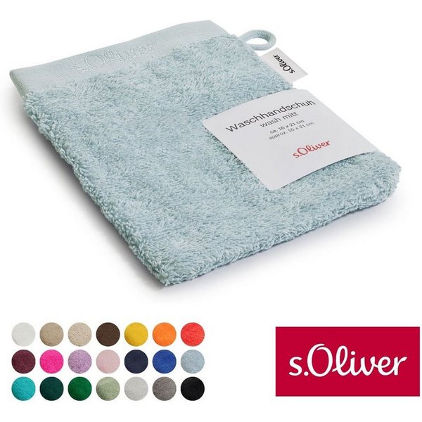 s.Oliver Waschhandschuh s.Oliver, Premium Qualität, 600 gr/m², auch als Sets erhältlich, Walkfrottier (1-St), große Farbauswahl, auch als Duschtuch, Handtuch, G