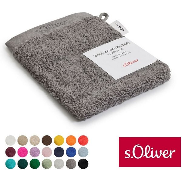s.Oliver Waschhandschuh s.Oliver, Premium Qualität, 600 gr/m², auch als Sets erhältlich, Walkfrottier (1-St), große Farbauswahl, auch als Duschtuch, Handtuch, G