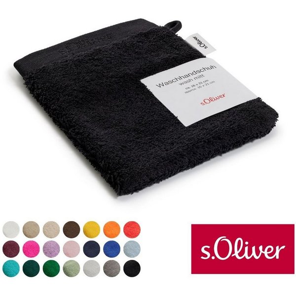 s.Oliver Waschhandschuh s.Oliver, Premium Qualität, 600 gr/m², auch als Sets erhältlich, Walkfrottier (1-St), große Farbauswahl, auch als Duschtuch, Handtuch, G