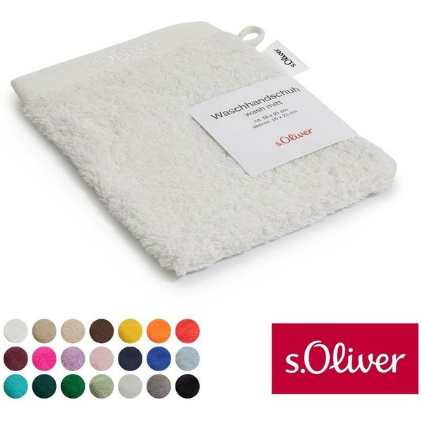 s.Oliver Waschhandschuh s.Oliver, Premium Qualität, 600 gr/m², auch als Sets erhältlich, Walkfrottier (1-St), große Farbauswahl, auch als Duschtuch, Handtuch, G
