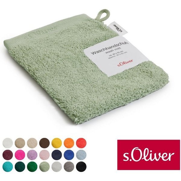 s.Oliver Waschhandschuh s.Oliver, Premium Qualität, 600 gr/m², auch als Sets erhältlich, Walkfrottier (1-St), große Farbauswahl, auch als Duschtuch, Handtuch, G