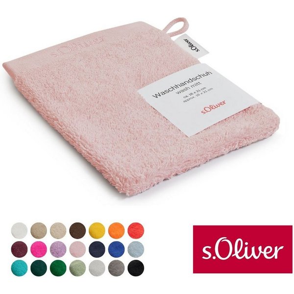 s.Oliver Waschhandschuh s.Oliver, Premium Qualität, 600 gr/m², auch als Sets erhältlich, Walkfrottier (1-St), große Farbauswahl, auch als Duschtuch, Handtuch, G