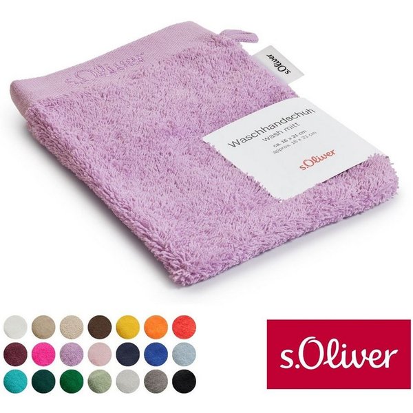 s.Oliver Waschhandschuh s.Oliver, Premium Qualität, 600 gr/m², auch als Sets erhältlich, Walkfrottier (1-St), große Farbauswahl, auch als Duschtuch, Handtuch, G