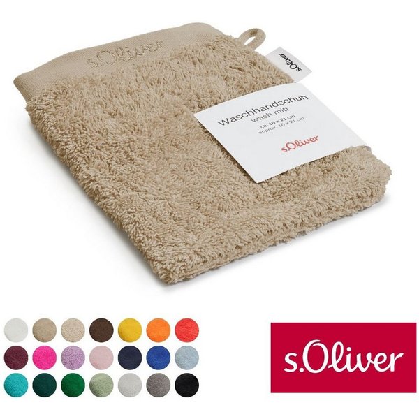 s.Oliver Waschhandschuh s.Oliver, Premium Qualität, 600 gr/m², auch als Sets erhältlich, Walkfrottier (1-St), große Farbauswahl, auch als Duschtuch, Handtuch, G