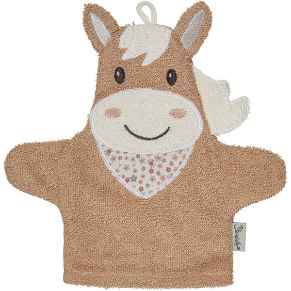 Sterntaler® Waschlappen Sterntaler Waschhandschuhe Pferd Sunny, lichtbeige