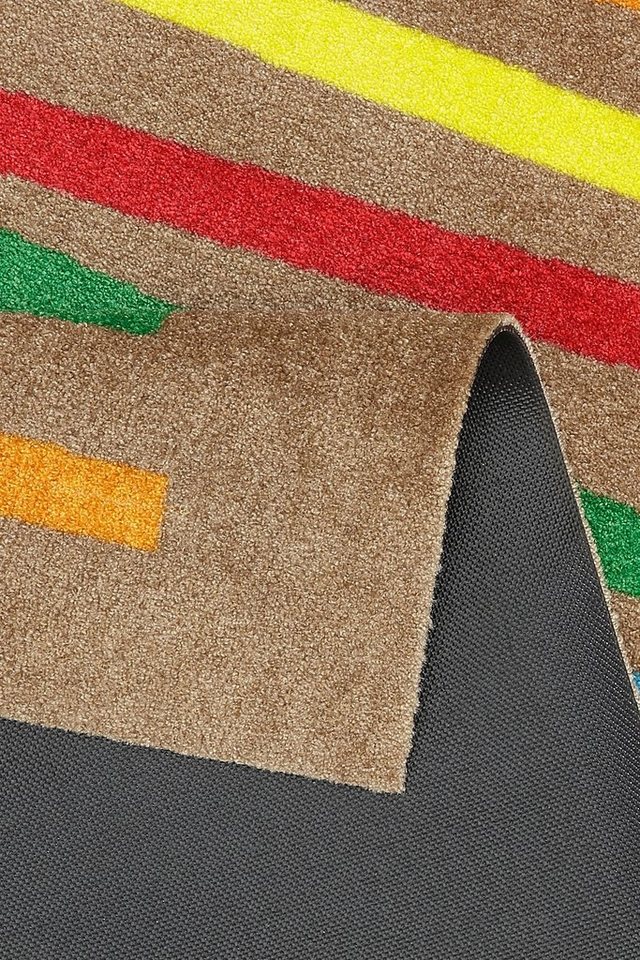 wash+dry by Kleen-Tex Läufer Mixed Stripes, rechteckig, Höhe: 9 mm, Schmutzfangläufer, modernes Streifen Design, rutschhemmend, waschbar – Bild 4 von 5