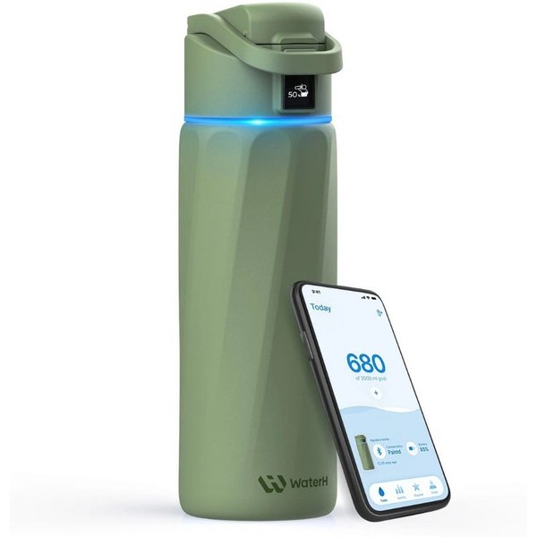 WaterH Trinkflasche Boost, LED-Touch-Display, 710 ml, Mint-Grün