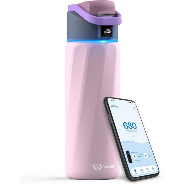 WaterH Trinkflasche Boost, LED-Touch-Display, 710 ml, Rosa