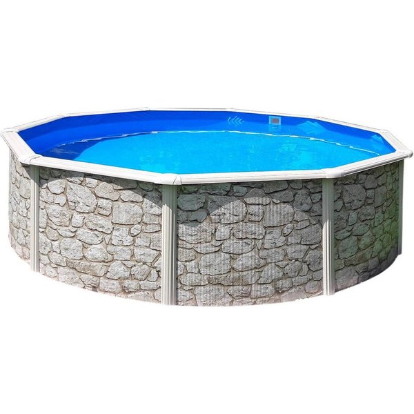 Waterman Rundpool Stahlwandpool rund Classic Größe wählbar, 120cm ti (Einzelbecken, 1-tlg), verzinkte Stahlwand
