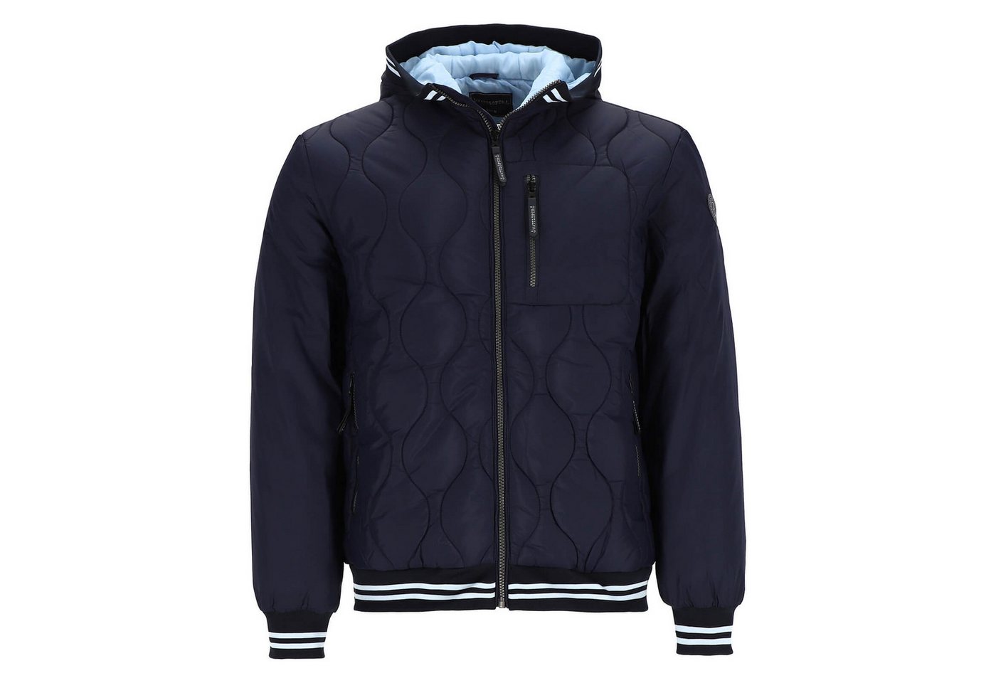 Wattlöper Steppjacke 62371SH Herren Jacke gesteppt mit Kapuze - Übergangsjacke Herrenjacke Modische Zwiebel-Steppung, Frontreißverschluss, Reißverschlusstaschen – Bild 2 von 5