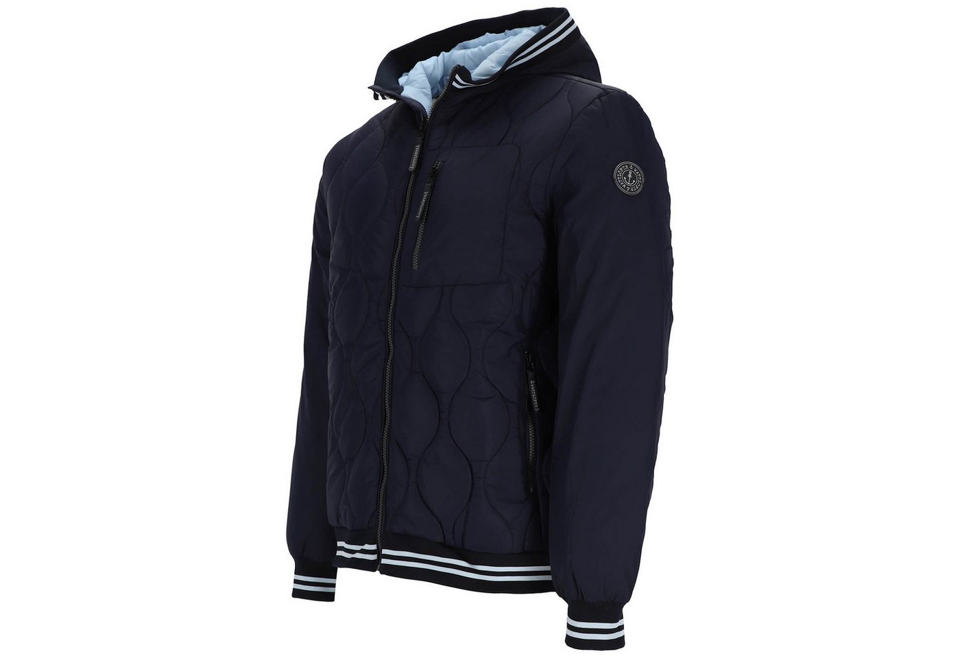 Wattlöper Steppjacke 62371SH Herren Jacke gesteppt mit Kapuze - Übergangsjacke Herrenjacke Modische Zwiebel-Steppung, Frontreißverschluss, Reißverschlusstaschen – Bild 4 von 5