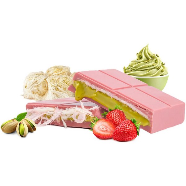 We_Natur Schokolade Schokolade-Schokolade mit Pistazien, Erdbeergeschmack, Pişmaniye 180g, 180 g