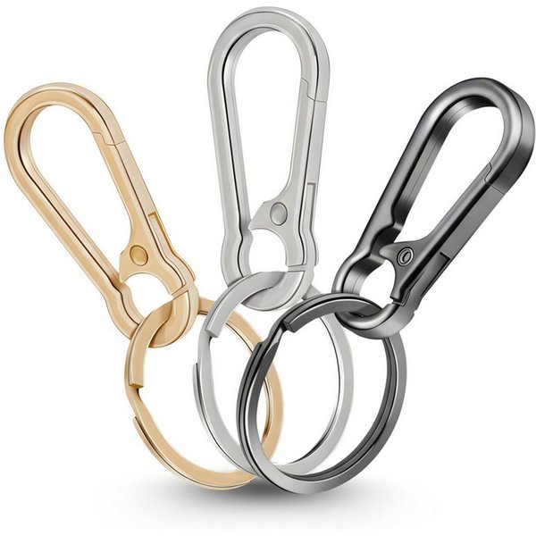 WEBBOMB Karabiner Schlüsselkarabiner robust 10 Schlüsselringe keychain Schlüsselanhänger