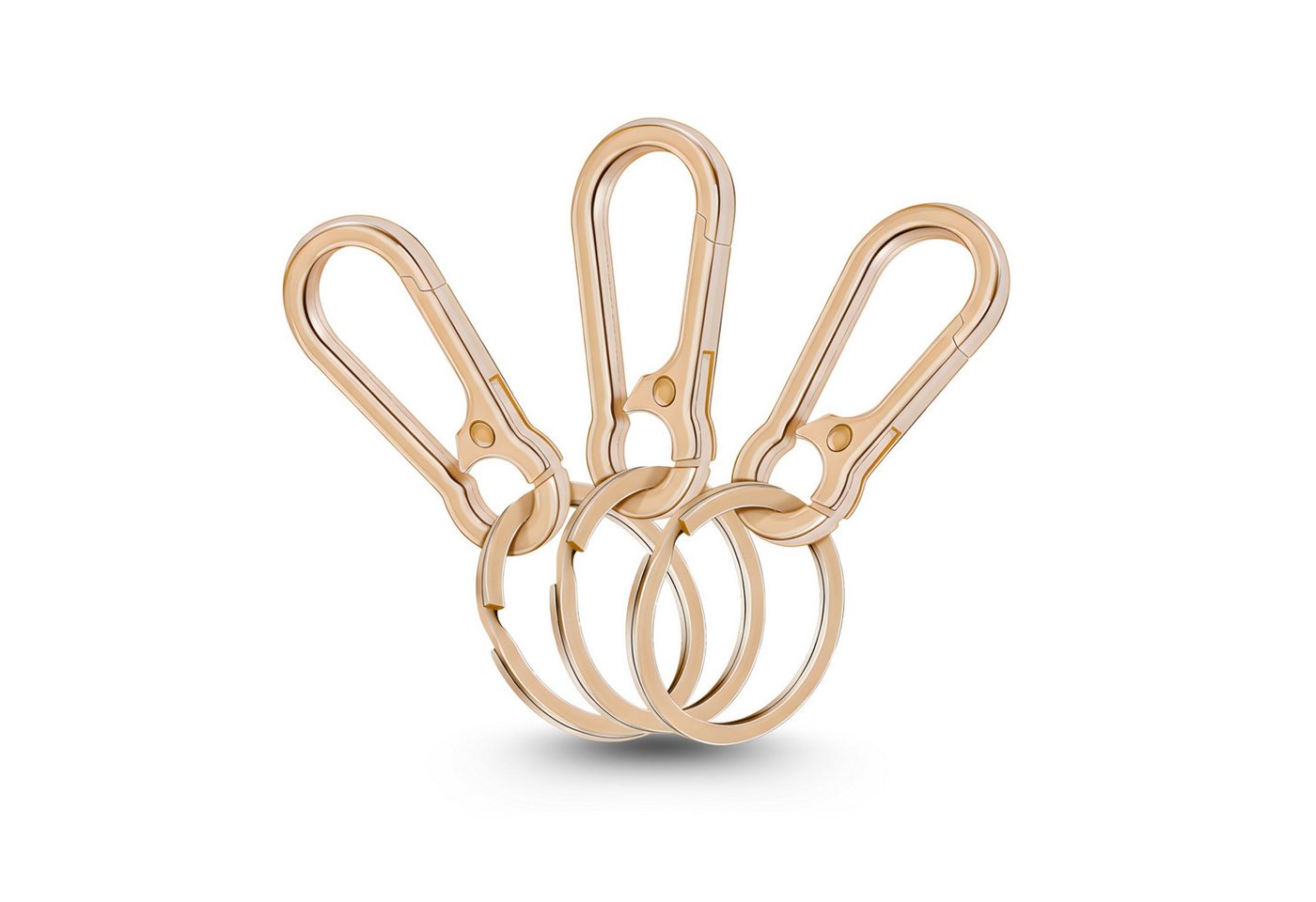 WEBBOMB Karabiner Schlüsselkarabiner robust 10 Schlüsselringe keychain Schlüsselanhänger – Bild 3 von 5