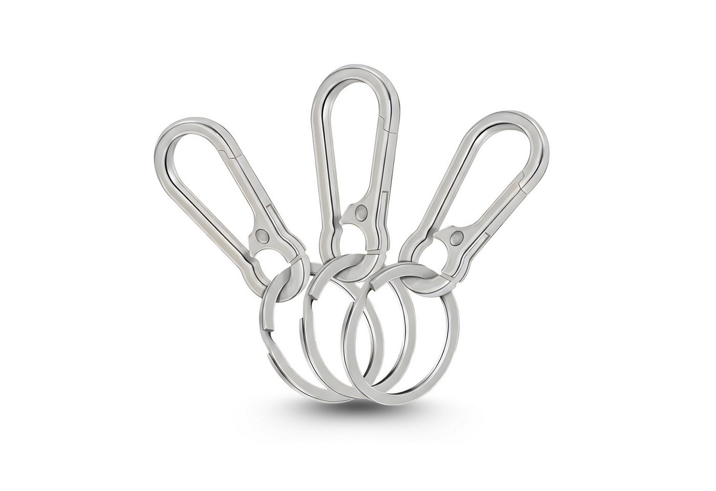 WEBBOMB Karabiner Schlüsselkarabiner robust 10 Schlüsselringe keychain Schlüsselanhänger – Bild 4 von 5