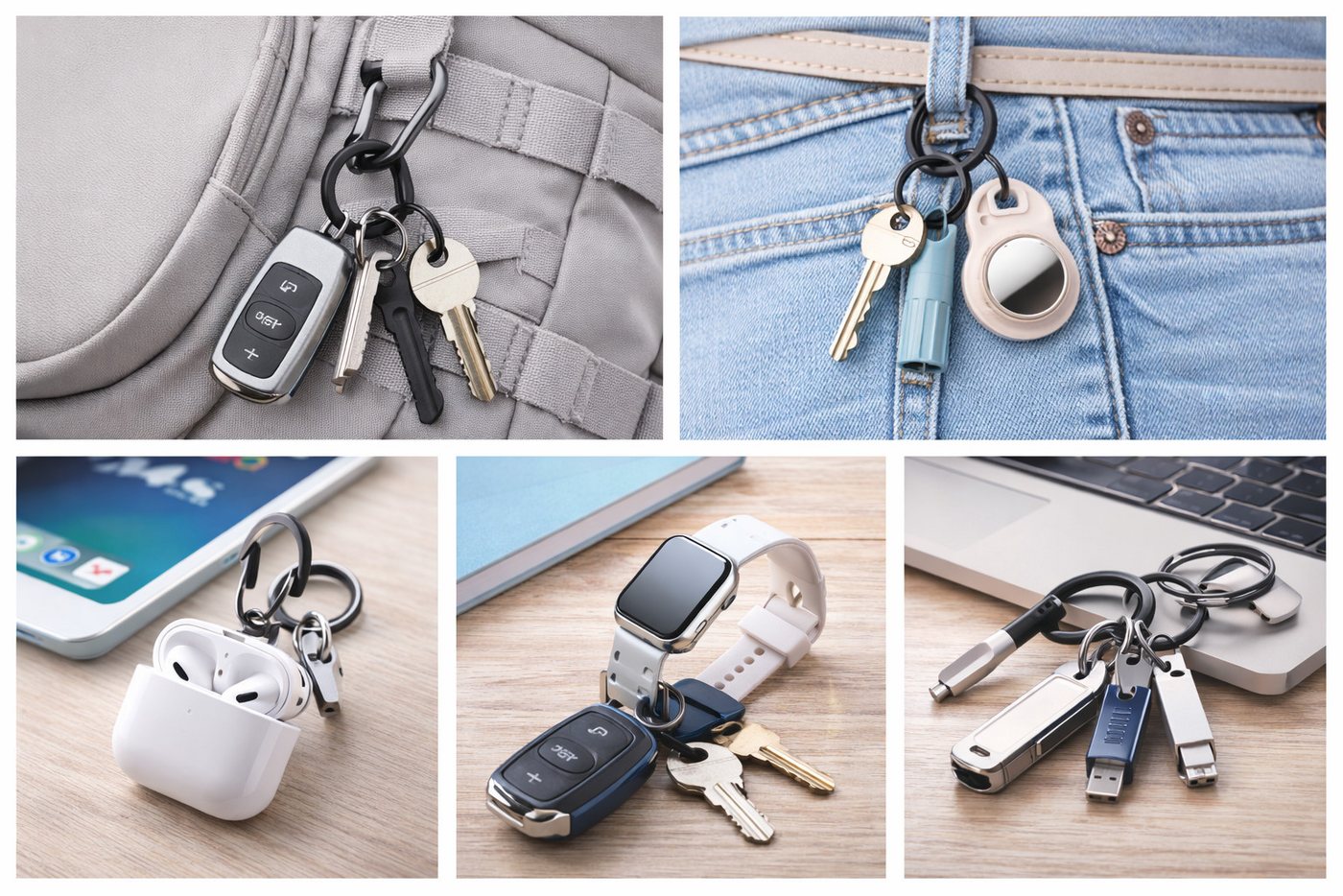 WEBBOMB Karabiner Schlüsselkarabiner robust 10 Schlüsselringe keychain Schlüsselanhänger – Bild 2 von 4