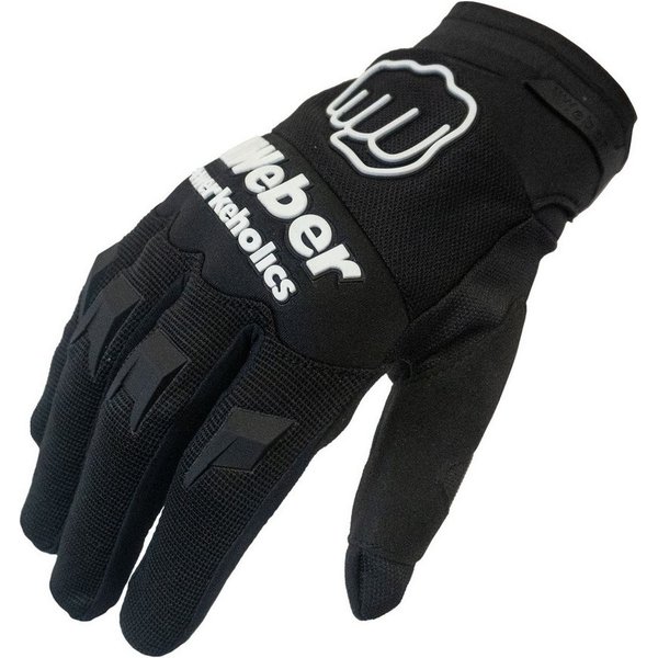 Weber GmbH Motorradhandschuhe Weber #Werkeholics Handschuhe schwarz / weiß mit hervorragendem Grip, Fingerknöchelprotektoren