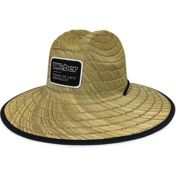 Weber GmbH Strohhut #Werkeholics Sommerhut mit breiter Krempe Sonnenschutz leicht und atmungsaktiv, UV-schützend