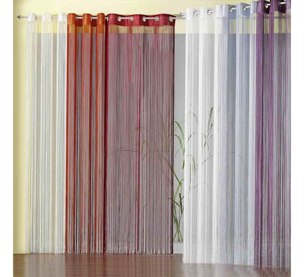 Weckbrodt Fadenvorhang Leon (1 St), Ösen, transparent, Fadengardine, Insektenschutz, transparent, kürzbar, Store – Bild 3 von 5