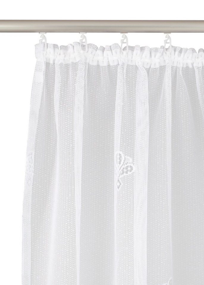 Weckbrodt Gardine Aletta (1 St), Kräuselband, halbtransparent, Jacquard, Jacquard, strukturiert, halbtransparent, Allover,Motiv, Bordüre, Store – Bild 2 von 5