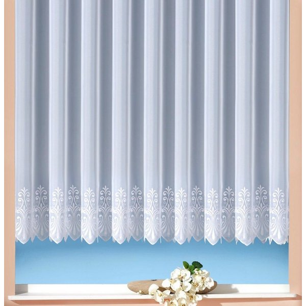 Weckbrodt Gardine Heidelberg (1 St), Kräuselband, transparent, Voile, echte Stickerei, Voile, transparent, mit 1 oder 2 Bordüren, Store