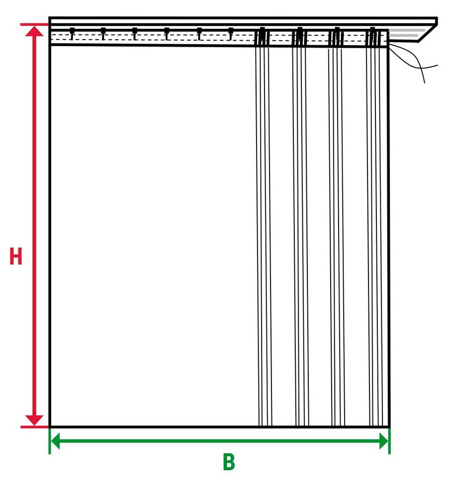Weckbrodt Gardine Lena, 1 Stück, Faltenband, transparent (1 St), Faltenband, halbtransparent, Websablè, halbtransparent, Faltenband, Effektfäden, Beschwerungsba – Bild 4 von 5