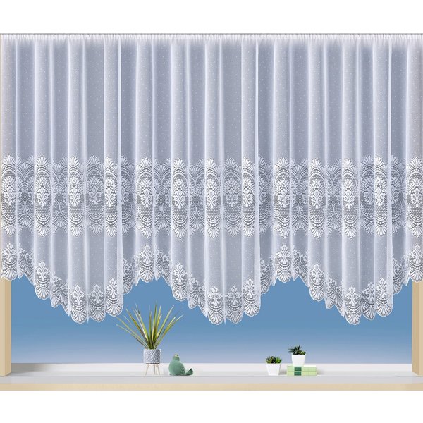 Weckbrodt Gardine "Napoli", Weckbrodt (1 St), Kräuselband, halbtransparent, jacquard, gebogt, Bogenstore, Bordüre