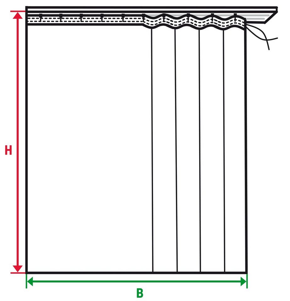 Weckbrodt Gardine Rostock (1 St), Kräuselband, halbtransparent, Jacquard, Jacquard, strukturiert, Allover, Motiv, Bordüre, nach Maß, Store – Bild 3 von 4