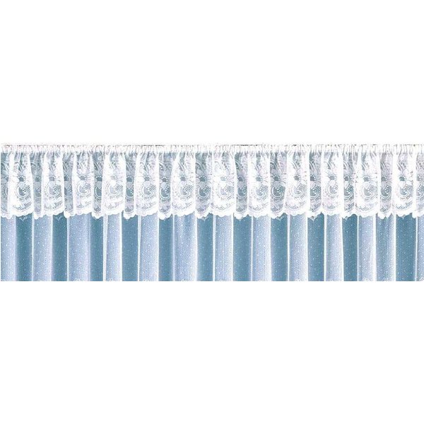 Weckbrodt Querbehang Flensburg (1 St), Kräuselband, halbtransparent, Jacquard, Jacquard, strukturiert, floral, geblümt, gebogt, Gardine, Store