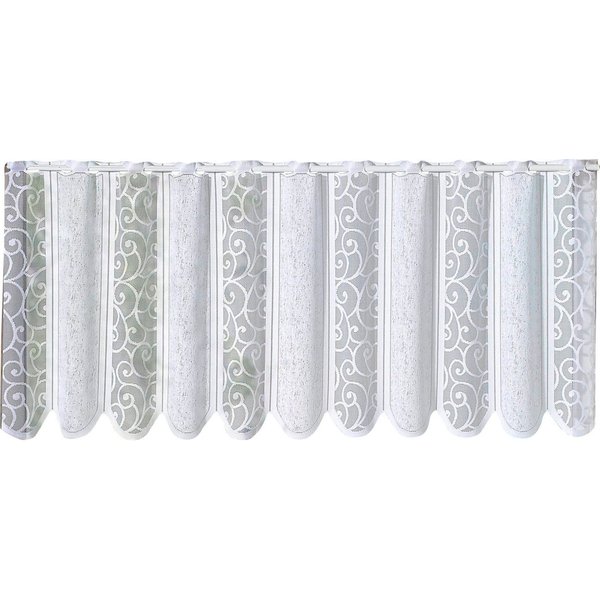 Weckbrodt Scheibengardine Prag (1 St), Stangendurchzug, halbtransparent, Jacquard, Bistro, Jacquard, strukturiert, gebogt, nach Maß, Gardine, Store
