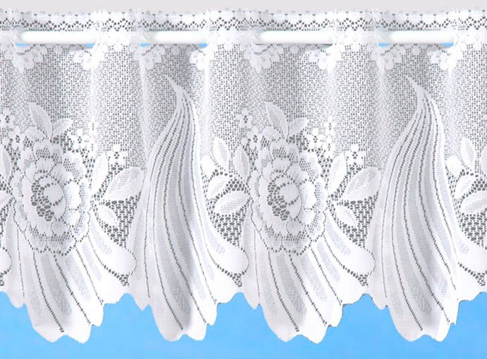 Weckbrodt Scheibengardine Savannah, 1 Stück, Stangendurchzug, halbtransparent, Bordüre (1 St), Stangendurchzug, halbtransparent, Jacquard, Bistro, Jacquard, Bor – Bild 3 von 5