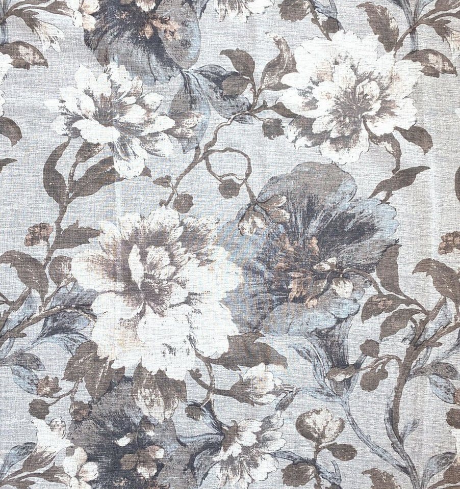 Weckbrodt Vorhang Charlotte (1 St), Ösen, halbtransparent, Leinen, halbtransparent, floral, geblümt, Gardine, Store – Bild 3 von 5