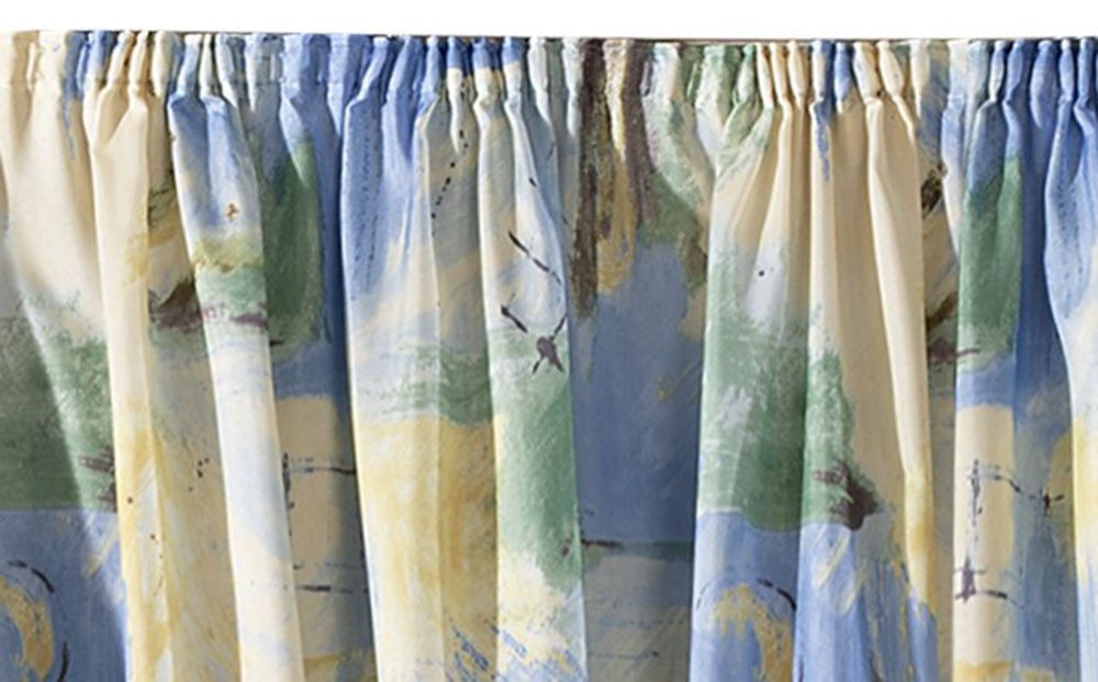 Weckbrodt Vorhang Matteo (1 St), Kräuselband, halbtransparent, Satin, bedruckt, leichte Qualität, mit Raffhalter, Gardine, Store – Bild 3 von 5