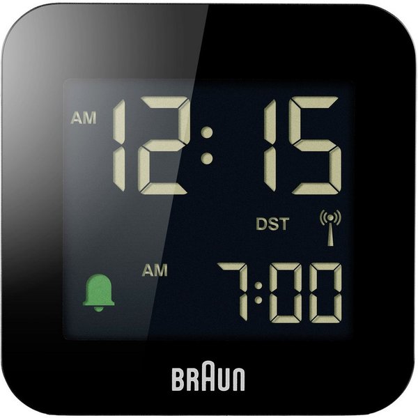 Braun Wecker Braun BC08B-DCF Funk Wecker Schwarz negatives Display