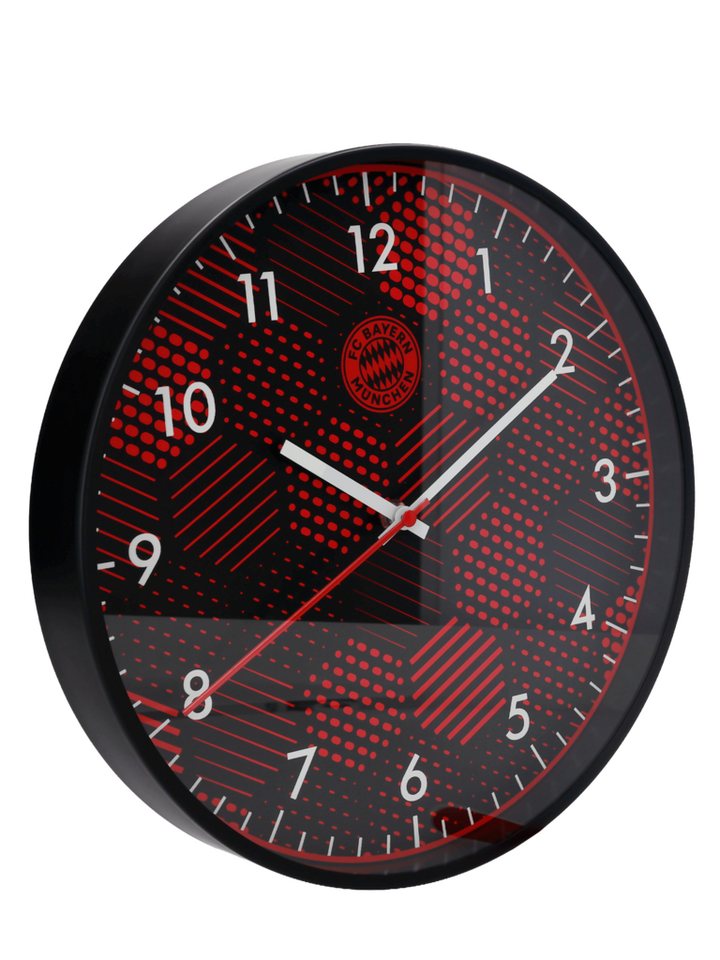 FC Bayern München Wecker FC Bayern München, Wanduhr Glow in the dark Ø 30 cm, Schwarz – Bild 3 von 4