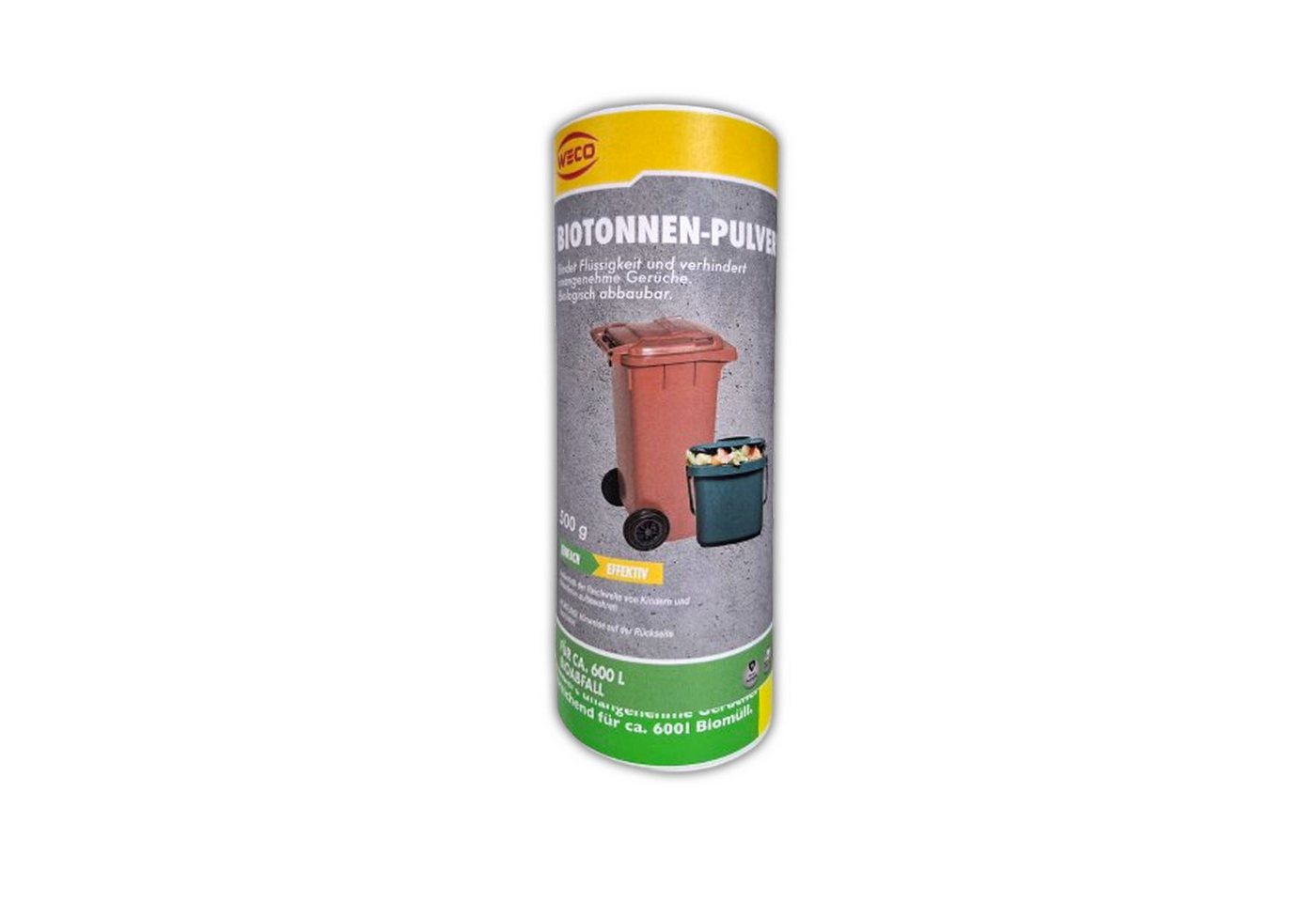 Weco Biotonnenpulver 3x Biotonnen Mülleimer Abfall Pulver Abfalltonne Geruchskontrolle, 3-St., je 500 g für ca. je 600 l – Bild 2 von 2