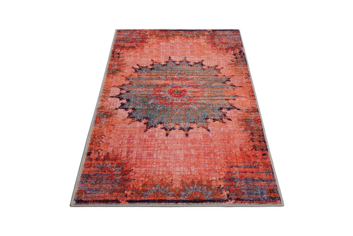 Wecon home Badematte Healing, Höhe 0,5 mm, fußbodenheizungsgeeignet, Polyester, rechteckig, Vintage, waschbar, rutschfest, schnell trocknend, robust, Badteppich – Bild 2 von 5