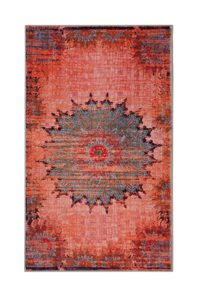 Wecon home Badematte Healing, Höhe 0,5 mm, fußbodenheizungsgeeignet, Polyester, rechteckig, Vintage, waschbar, rutschfest, schnell trocknend, robust, Badteppich – Bild 3 von 5