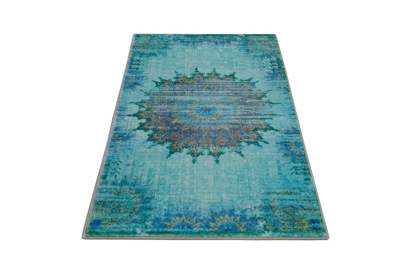 Wecon home Badematte Healing, Höhe 0,5 mm, fußbodenheizungsgeeignet, Polyester, rechteckig, Vintage, waschbar, rutschfest, schnell trocknend, robust, Badteppich – Bild 2 von 5
