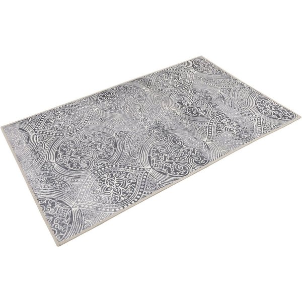 Wecon home Badematte Louis, Höhe 6 mm, rutschhemmend beschichtet, strapazierfähig, fußbodenheizungsgeeignet, Polyester, rechteckig, Vintage Orient Stil, Badezim