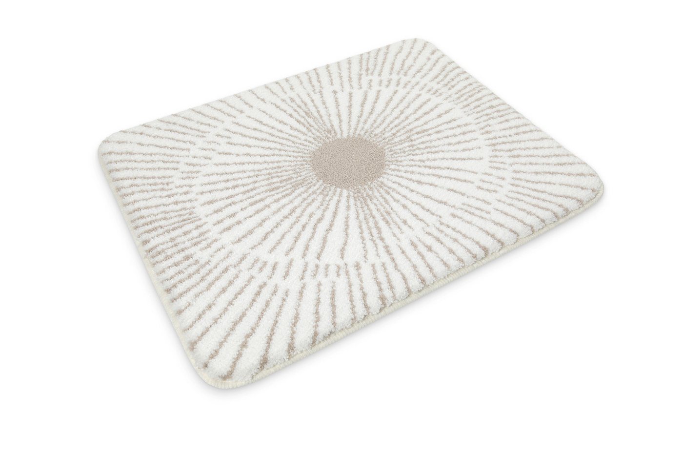 Wecon home Basics Badematte Jasbeer, Höhe 15 mm, Polyester, rechteckig, waschbar, rutschfest, strapazierfähig, pflegeleicht mit Linien Design – Bild 3 von 5