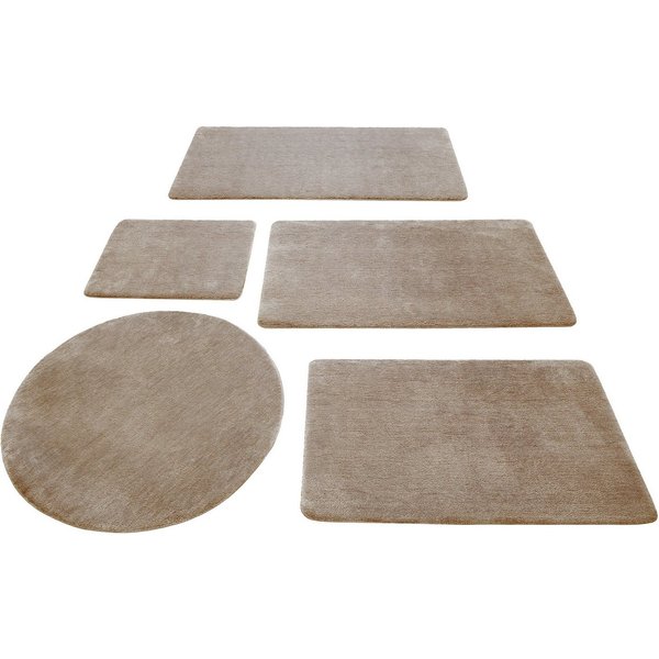 Wecon home Basics Badematte Joris, Höhe 20 mm, rutschhemmend beschichtet, strapazierfähig, Polyester, rechteckig, waschbar, viele Größen, Badezimmerteppich, uni