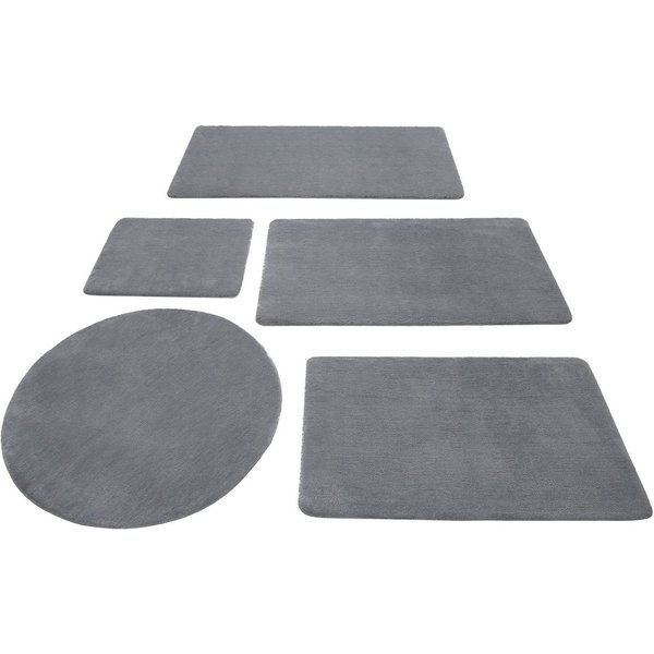 Wecon home Basics Badematte Joris, Höhe 20 mm, rutschhemmend beschichtet, strapazierfähig, Polyester, rechteckig, waschbar, viele Größen, Badezimmerteppich, uni