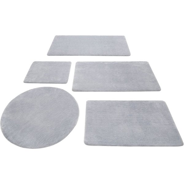 Wecon home Basics Badematte Joris, Höhe 20 mm, rutschhemmend beschichtet, strapazierfähig, Polyester, rechteckig, waschbar, viele Größen, Badezimmerteppich, uni