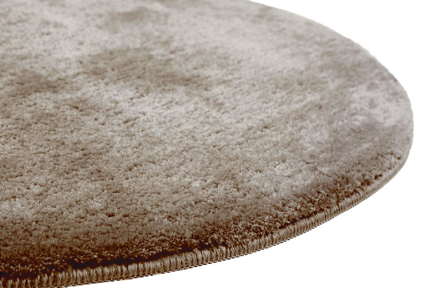Wecon home Basics Badematte Joris, Höhe 20 mm, rutschhemmend beschichtet, strapazierfähig, Polyester, rund, waschbar, viele Größen, Badezimmerteppich, uni – Bild 4 von 5